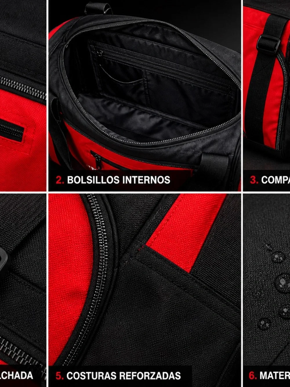 Red and Black Men’s Duffle Bag